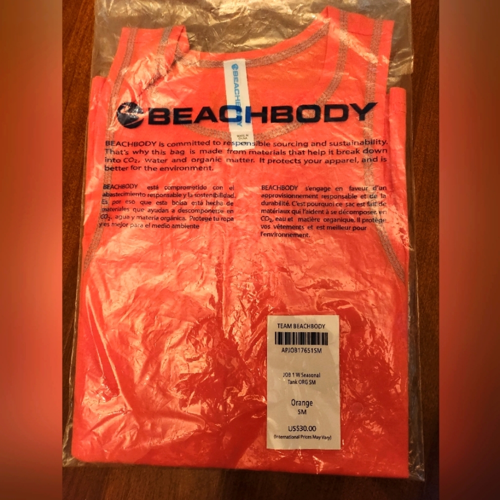 Beachbody Tank Orange- Workout shirt